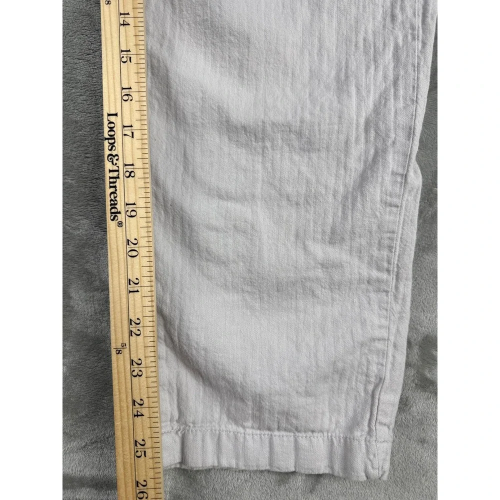 Banana Republic Mens 36x30 Athletic Tapered Linen Cotton Pants Light Grey